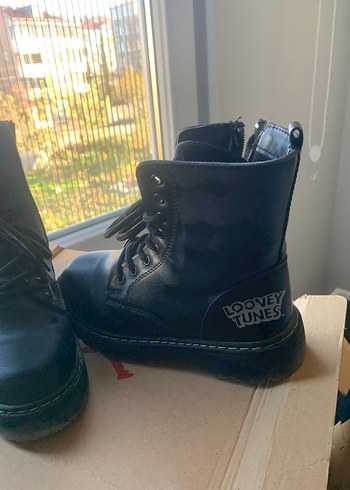 Siyah Deri Punk Botlar - Görsel 3