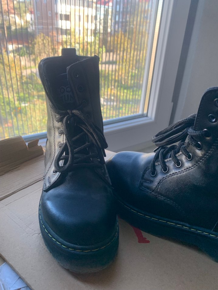 Siyah Deri Punk Botlar - Görsel 5