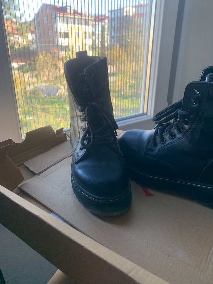 Siyah Deri Punk Botlar - Görsel 2