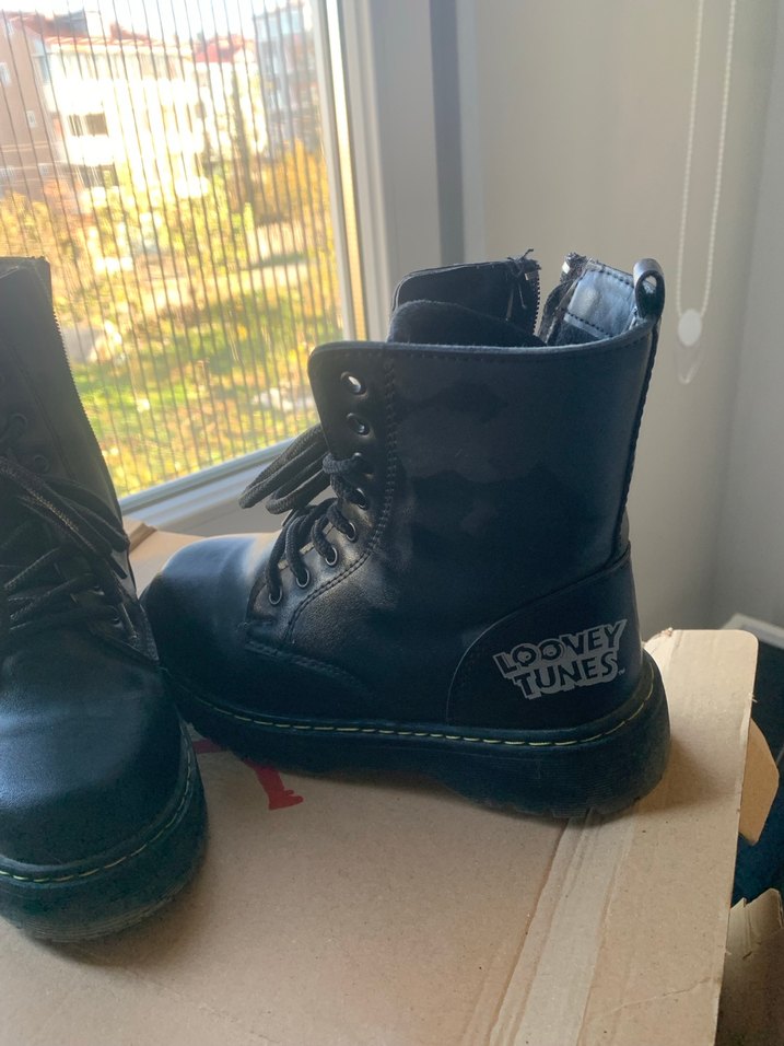 Siyah Deri Punk Botlar - Görsel 3