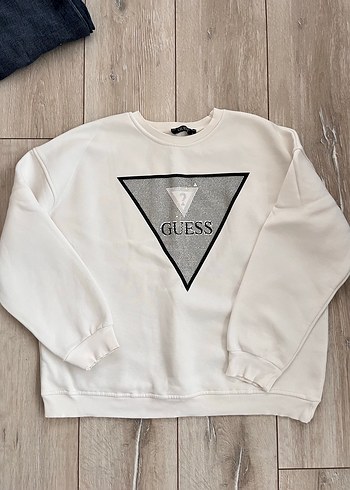 GUESS Beyaz Kadın Sweatshirt - Görsel 2