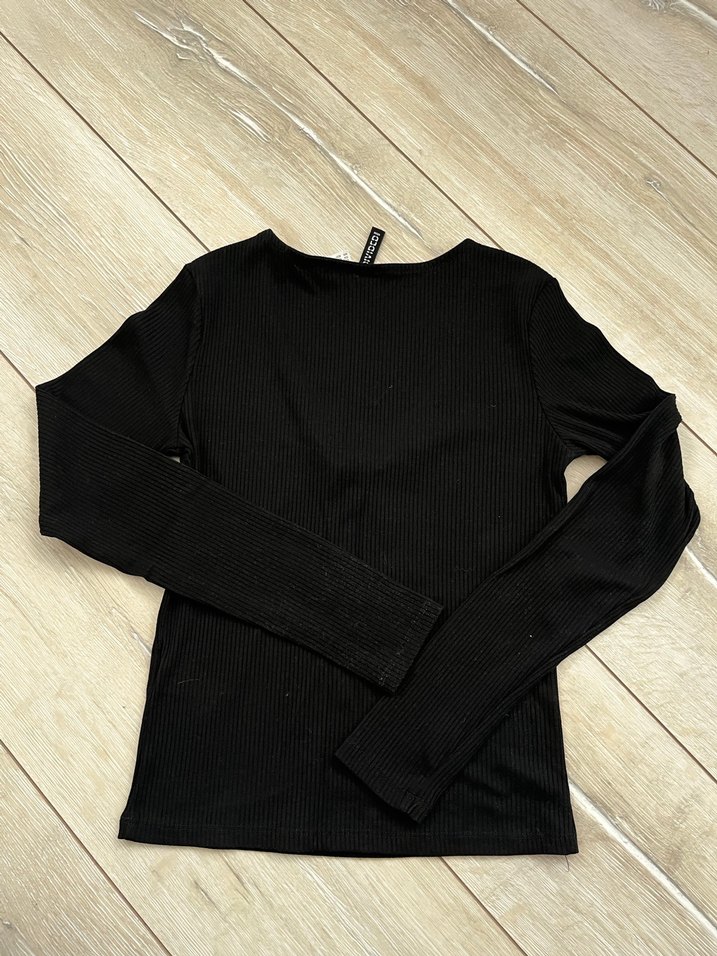 H&M Fermuarlı V Yaka Uzun Kollu Kazak - Görsel 4