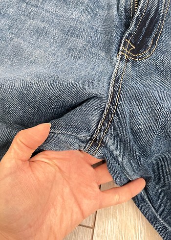 Stradivarius koyu mavi jean - Görsel 5