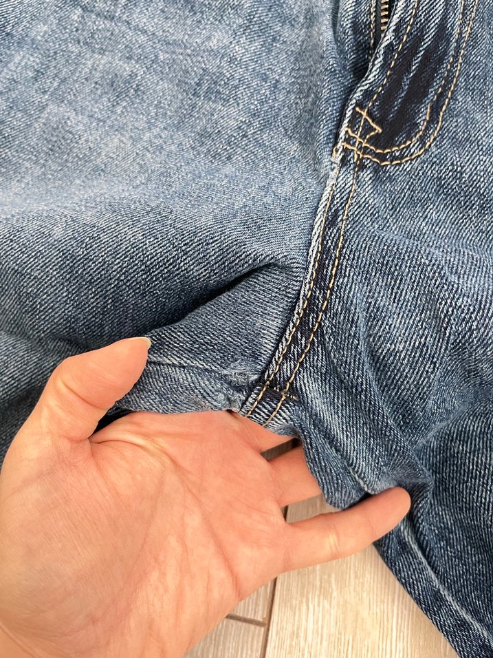 Stradivarius koyu mavi jean - Görsel 5