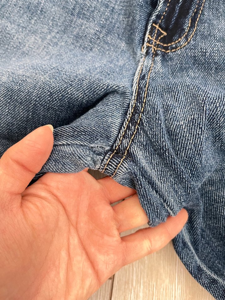 Stradivarius koyu mavi jean - Görsel 4