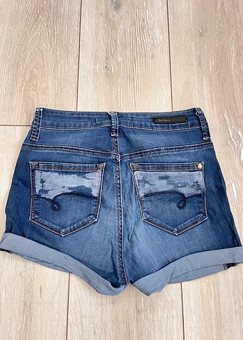 Mavi Denim Mini Şort - Görsel 2