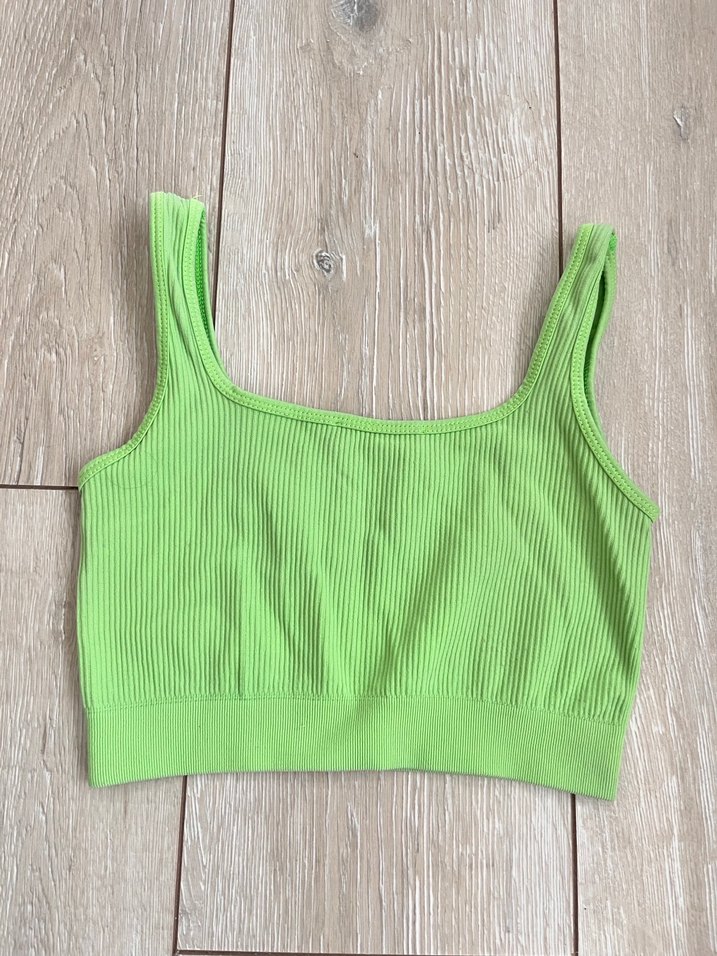 Yeşil neon Crop Top - Görsel 3