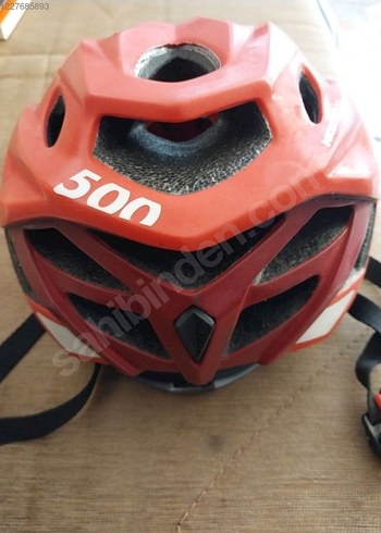 Kırmızı Baskılı Biker bisiklet Kaskı - Görsel 3