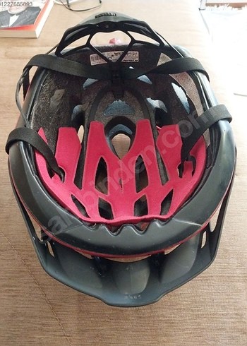 Kırmızı Baskılı Biker bisiklet Kaskı - Görsel 8