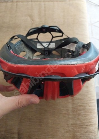 Kırmızı Baskılı Biker bisiklet Kaskı - Görsel 9