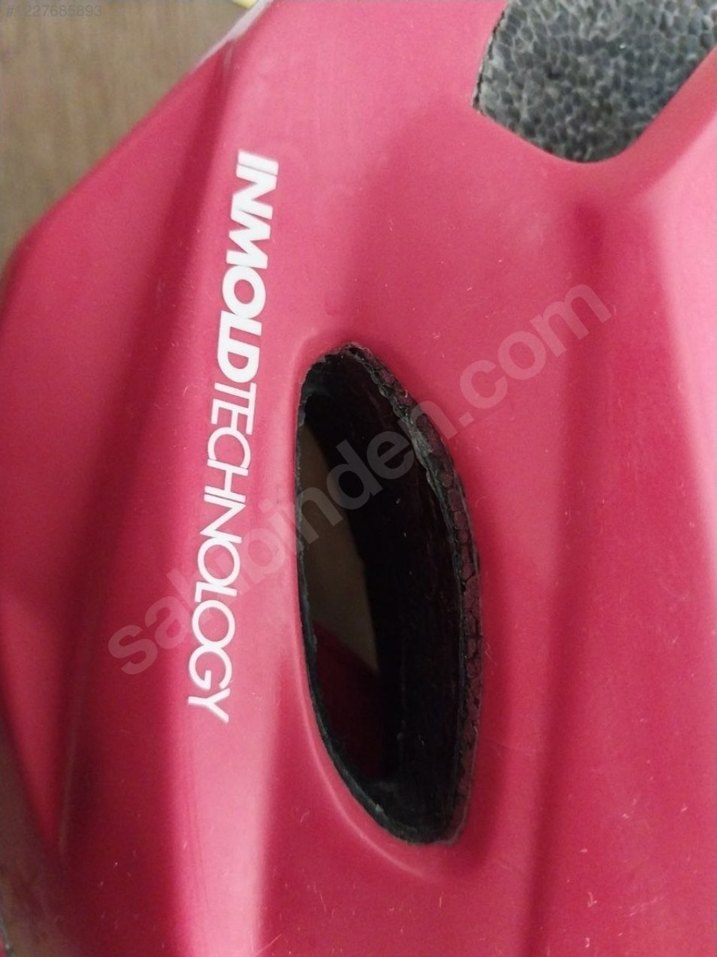 Kırmızı Baskılı Biker bisiklet Kaskı - Görsel 2