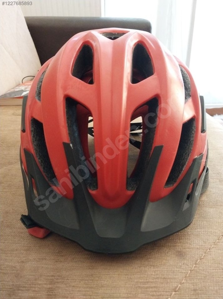 Kırmızı Baskılı Biker bisiklet Kaskı - Görsel 5