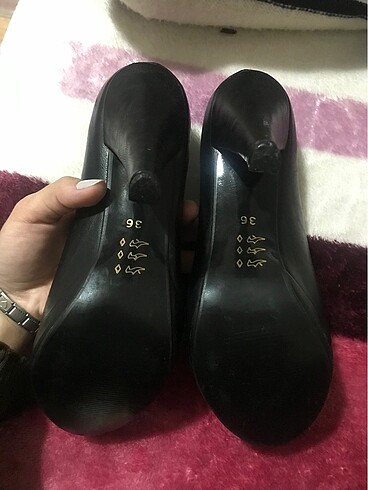 36 Beden siyah Renk Siyah topuklu ayakkabı