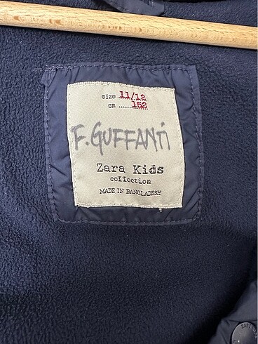11-12 Yaş Beden Zara Kids Erkek Mont