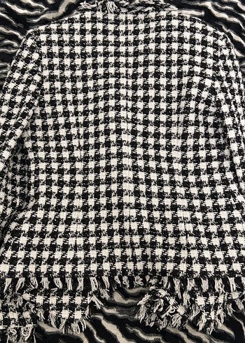 AdL Kadın Ekoseli Düğmeli Tüvit Ceket - Görsel 7