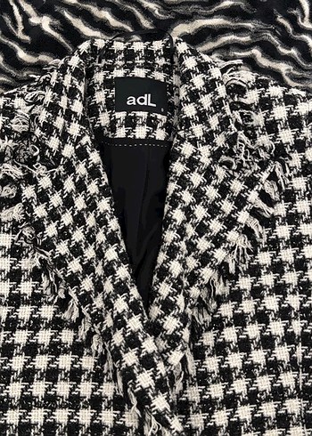 AdL Kadın Ekoseli Düğmeli Tüvit Ceket - Görsel 3