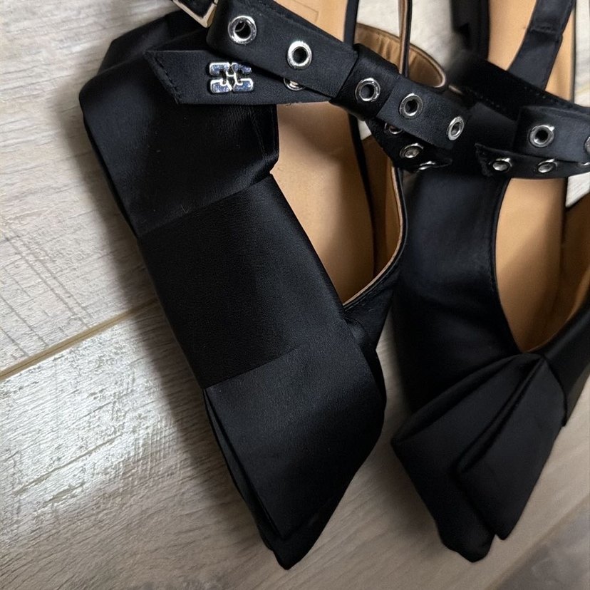 Ganni Tokalı Siyah Kadın Ayakkabı - Görsel 4