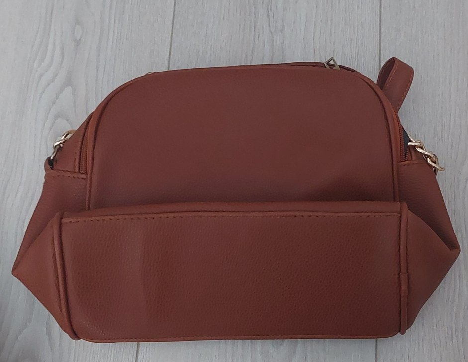 Kahverengi Deri Fermuarlı Kadın Çanta - Görsel 2