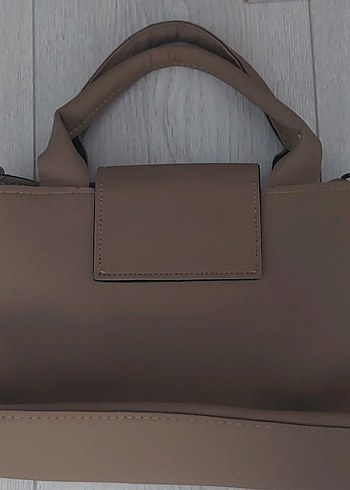 Bej Vizon Deri Tokalı Kadın Çanta - Görsel 2