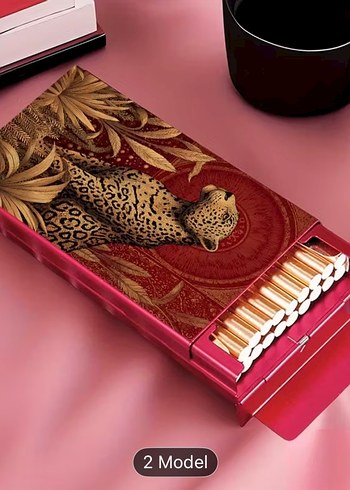 İnce sigaralar için metal kutu - Görsel 7