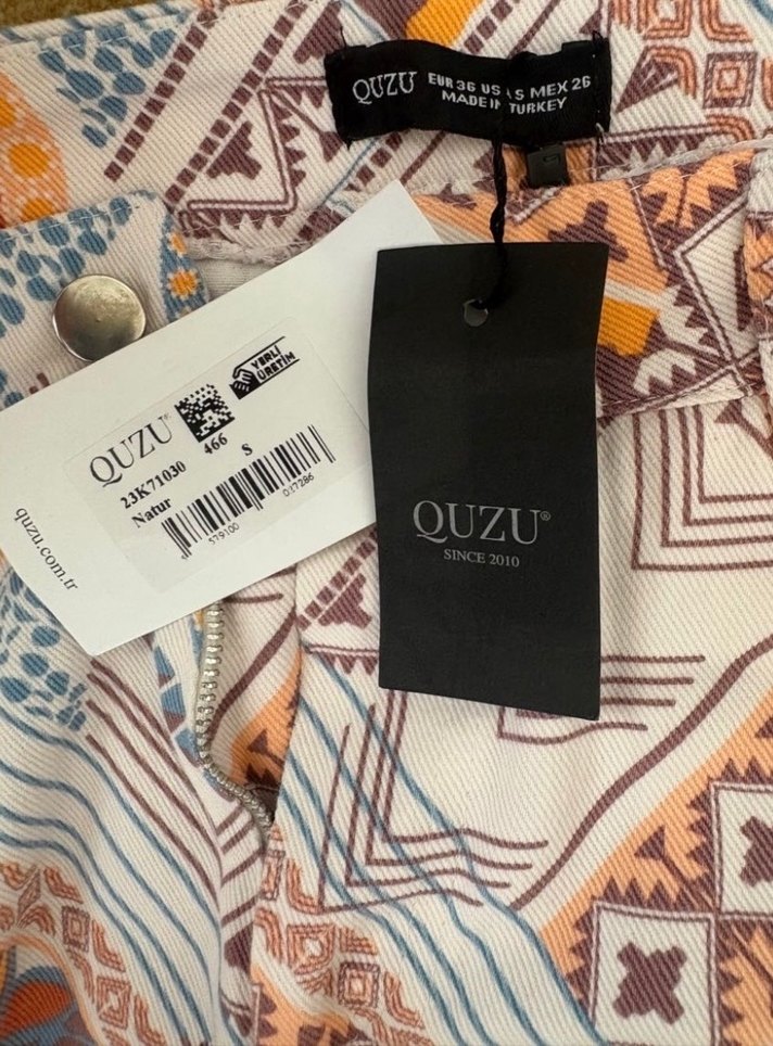 Bohem Çok Renkli Midi İspanyol Paça Pantolon - Görsel 2