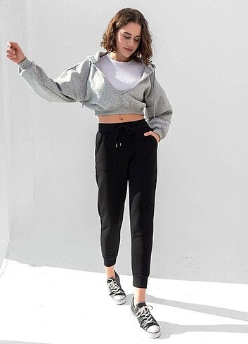 m Beden gri Renk Kapüşonlu sweatshirt