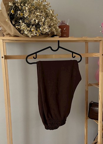 Kadın Kahverengi Süet Salaş Midi Eşofman - Görsel 4