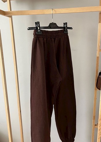 Kadın Kahverengi Süet Salaş Midi Eşofman - Görsel 2