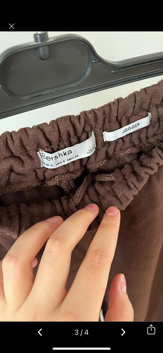 Kadın Kahverengi Süet Salaş Midi Eşofman - Görsel 3