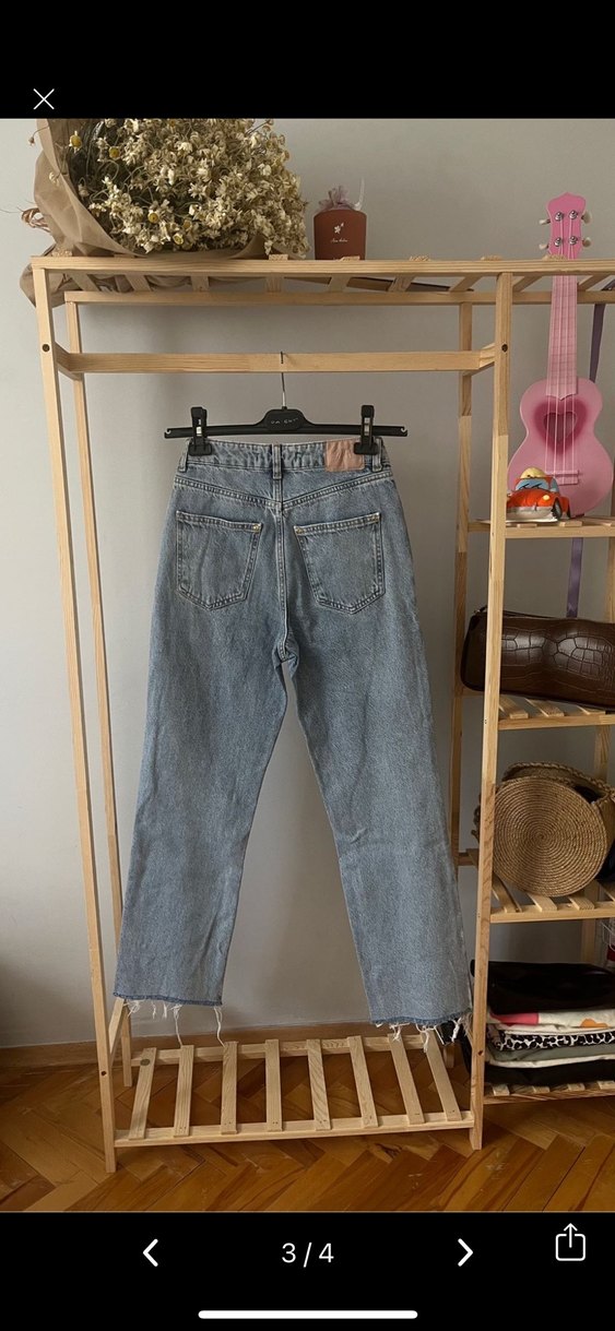 Normal Kesim Kadın Kot Pantolon - Görsel 3