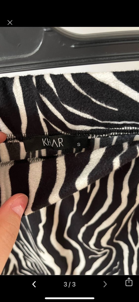 Zebra Desenli Uzun Pilili Kadın Etek - Görsel 3