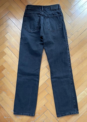 Siyah Kadın Regular Fit Midi Denim Pantolon - Görsel 6