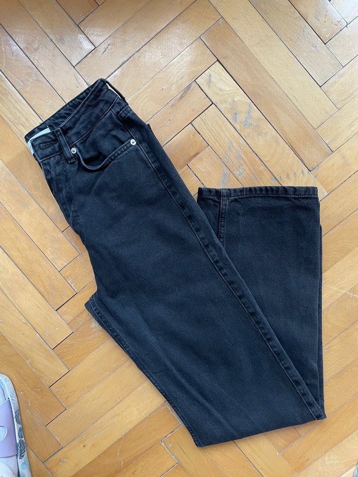 Siyah Kadın Regular Fit Midi Denim Pantolon - Görsel 3