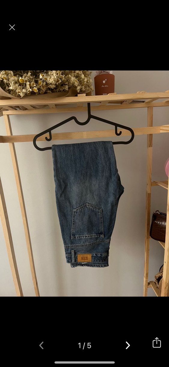 Gri Regular Fit Kadın Midi Kot Pantolon - Görsel 2