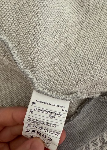 Kız Çocuk Gri Kapüşonlu Sweatshirt - Görsel 3