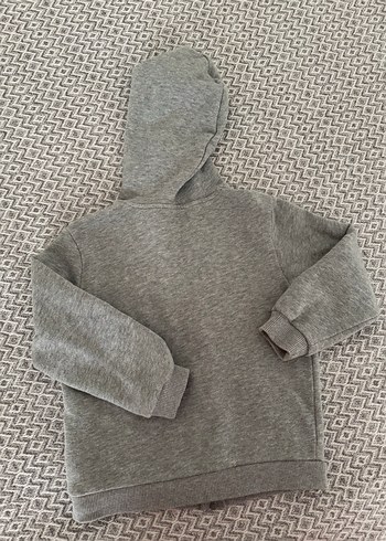 Kız Çocuk Gri Kapüşonlu Sweatshirt - Görsel 4