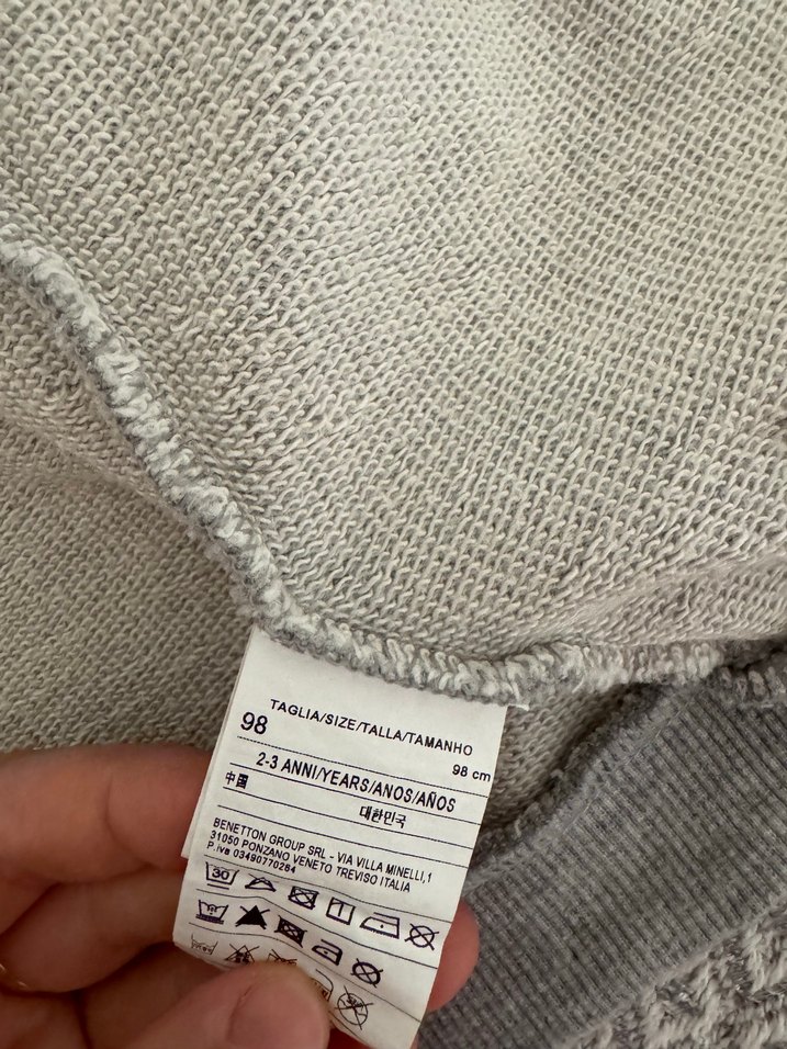 Kız Çocuk Gri Kapüşonlu Sweatshirt - Görsel 3