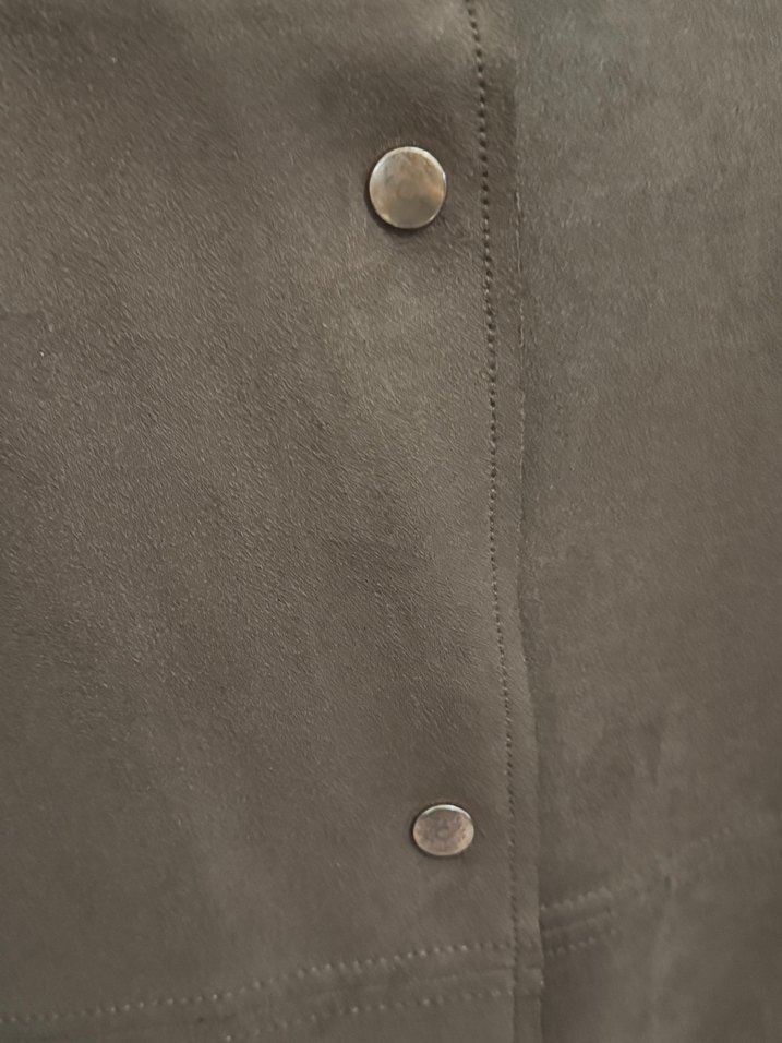 Zara Kadın Süet haki Uzun Kollu ceket - Görsel 3