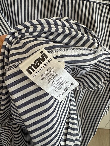 Mavi jeans gömlek tunik - Görsel 5