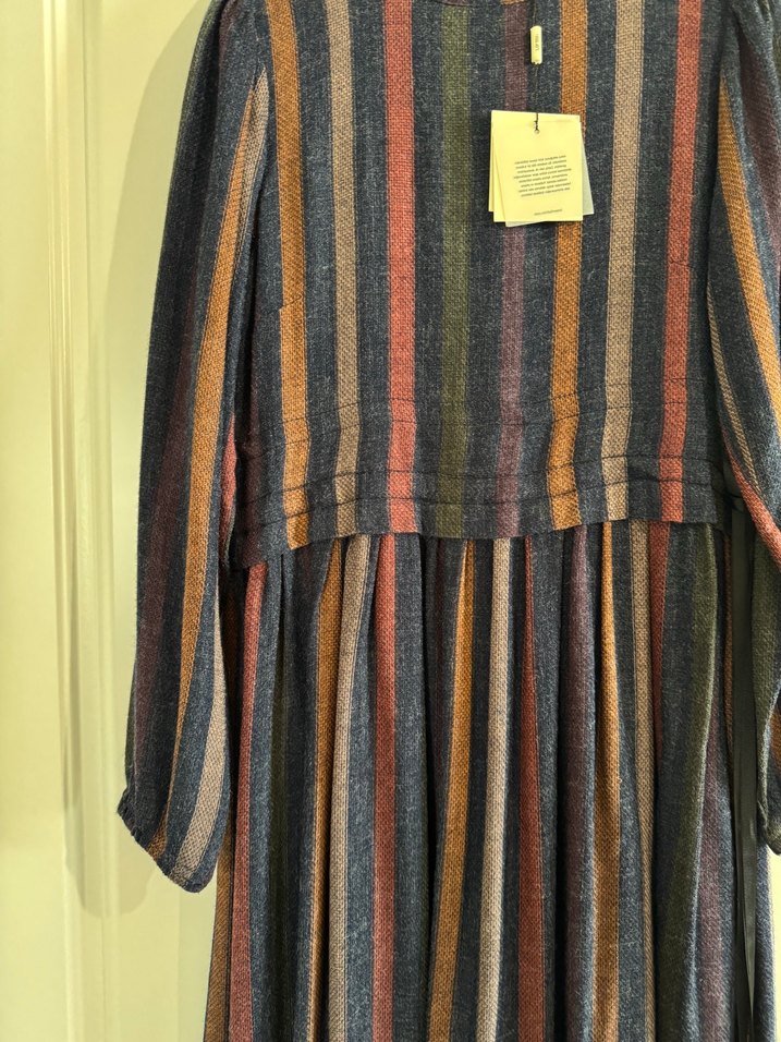 Uzun Kollu, Pilili Bohem Kadın Elbise - Görsel 2