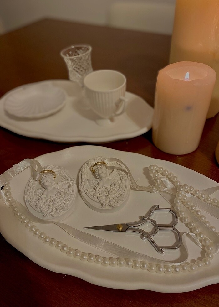 Beton nişan tepsisi seti - Görsel 2