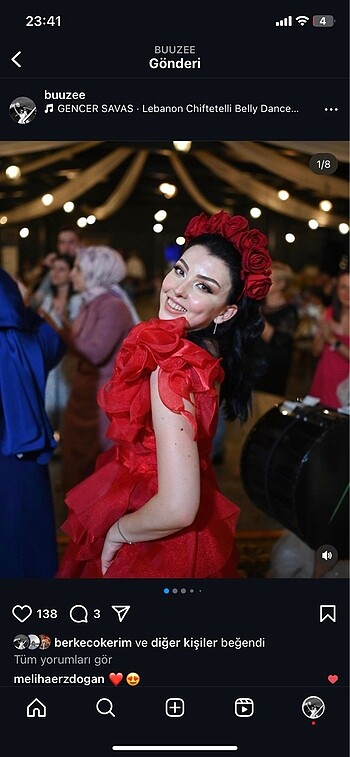 Kırmızı kına elbisesi - Görsel 6