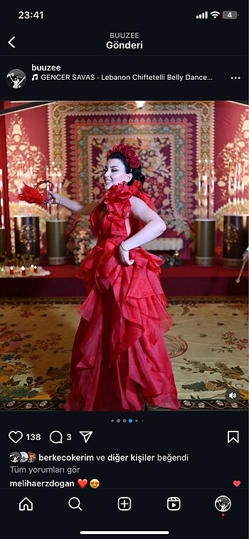 Kırmızı kına elbisesi - Görsel 5