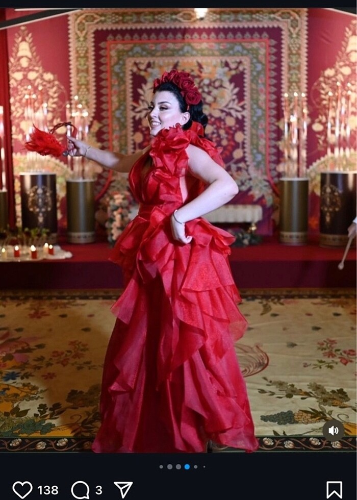 Kırmızı kına elbisesi - Görsel 5