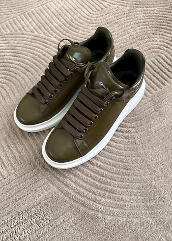Alexander McQueen Alexander Mcqeen Haki Deri Sneaker