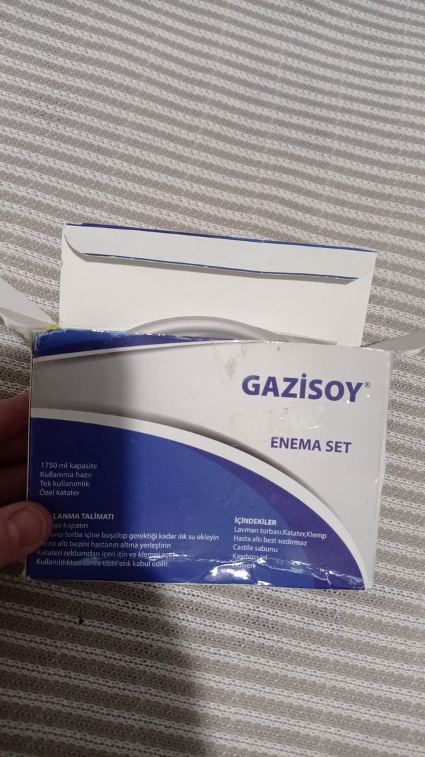 lavman seti Gazisoy Enema Set Beyaz Gri - Görsel 2
