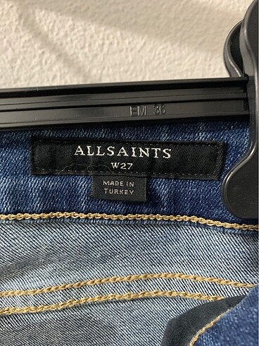 27 Beden mavi Renk Allsaints orj denin skıny