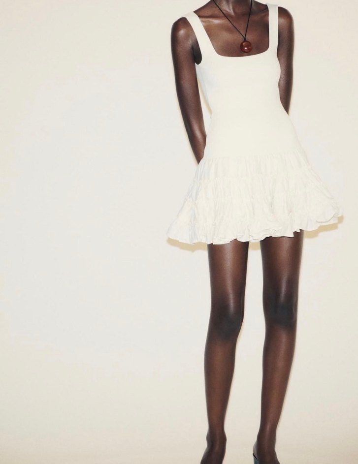 Pamuklu Mini Elbise - Görsel 2