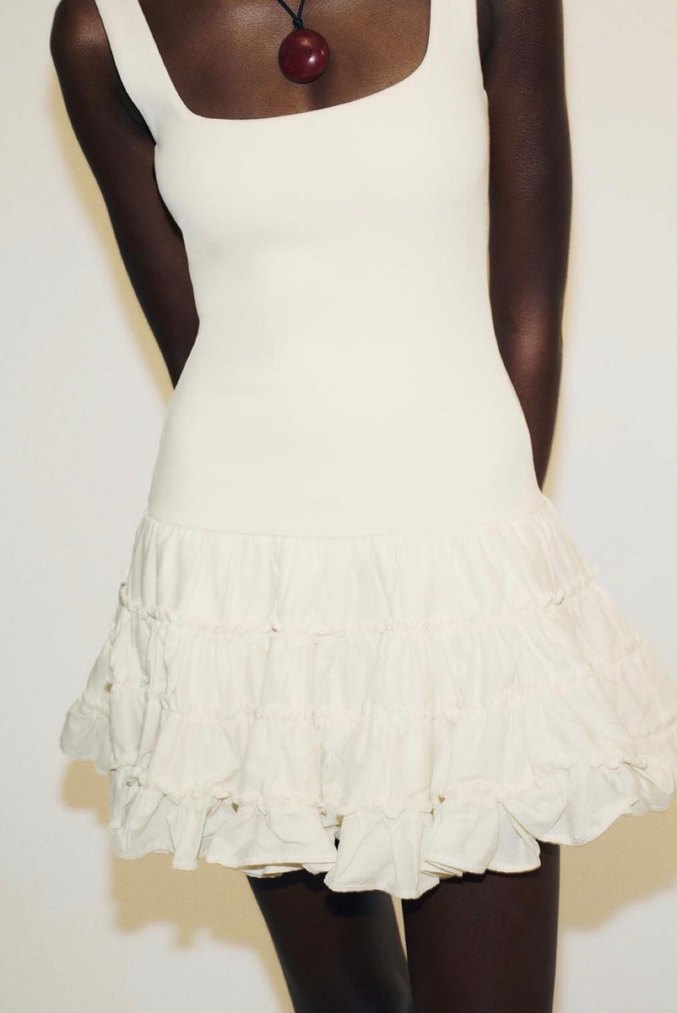 Pamuklu Mini Elbise - Görsel 3