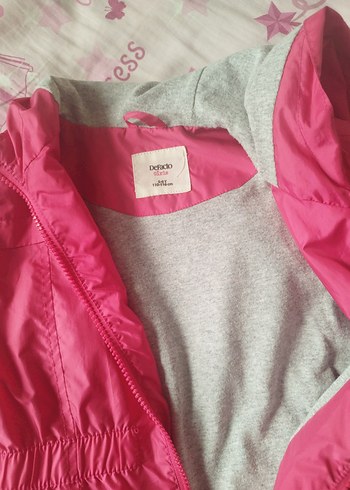 Kız Çocuk Pembe Fermuarlı Ceket - Görsel 2